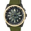 Montre pour homme Citizen Promaster Sky avec bracelet en nylon et cadran noir Eco-Drive Diver BJ7136-00E 200M