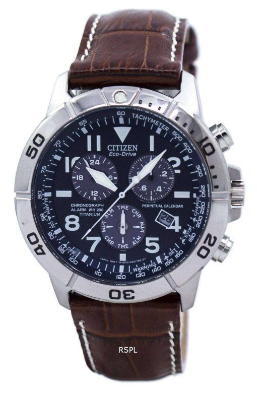 Montre-bracelet pour hommes Citizen Perpetual Calendar Chronograph Eco-Drive BL5250-11L / BL5250-02L