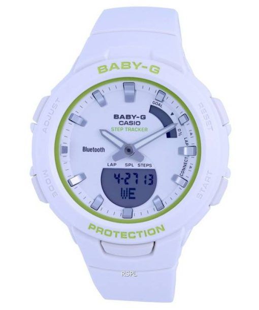 Casio Baby-G Analogique Numérique Résine Quartz BSA-B100SC-7A.G BSAB100SC-7 100M Montre Femme