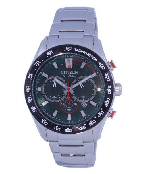 Montre pour homme Citizen Aviator chronographe cadran vert Eco-Drive CA4486-82X 100M