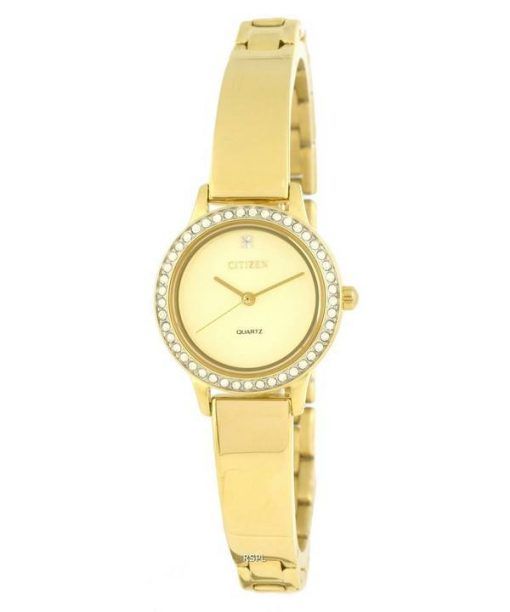 Citizen Crystal Accents Montre è  quartz en acier inoxydable doré EJ6132-55P.G pour femme