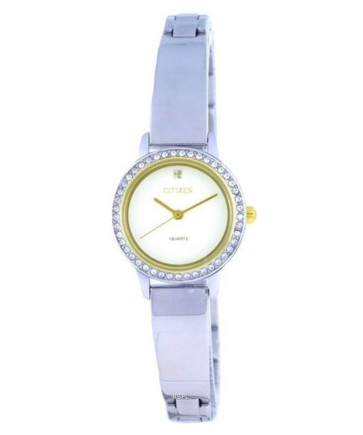 Citizen Crystal Accents Acier Inoxydable Cadran Blanc Quartz EJ6134-50A.G Montre Femme