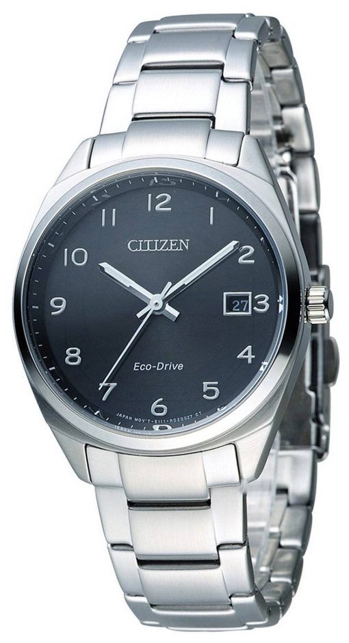 Montre pour femme Citizen Metropolitan è  cadran noir en acier inoxydable Eco Drive EO1170-51E 100M