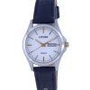 Montre pour femme Citizen analogique en cuir è  cadran blanc et quartz EQ0599-11A.G