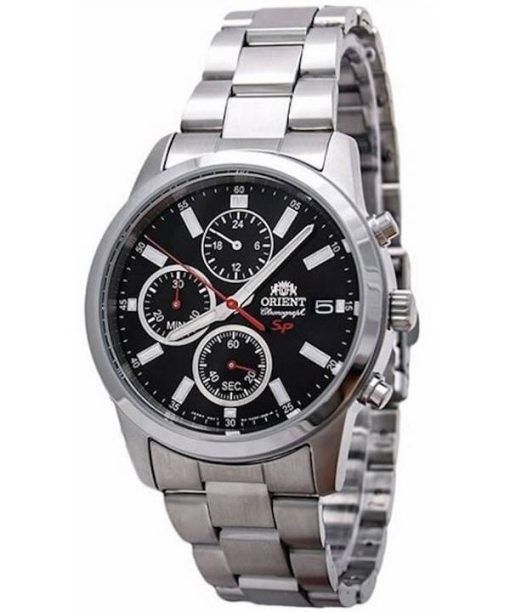 Montre pour homme Orient SP chronographe cadran noir Quartz FKU00002B0