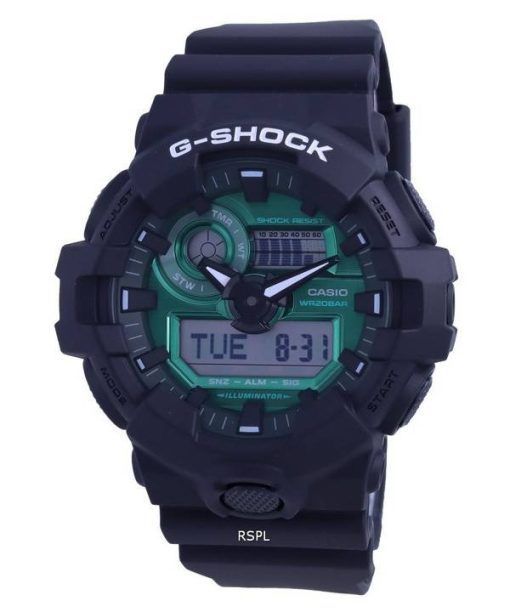 Montre Casio G-Shock Minuit Vert Couleur SpÃ©ciale Analogique NumÃ©rique GA-700MG-1A GA700MG-1 200M Homme