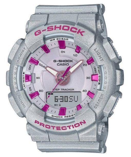 Casio G-Shock Analogique Numérique Cadran Gris Quartz GMA-S130NP-8A GMAS130NP-8 200M Montre Femme