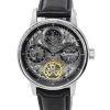 Ingersoll The Jazz Sun and Moon Phase Bracelet en cuir Cadran argenté squelette Automatique I07701 Montre pour homme