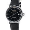 Iron Annie Bauhaus Bracelet en cuir Cadran noir Automatique 50502 Montre pour homme