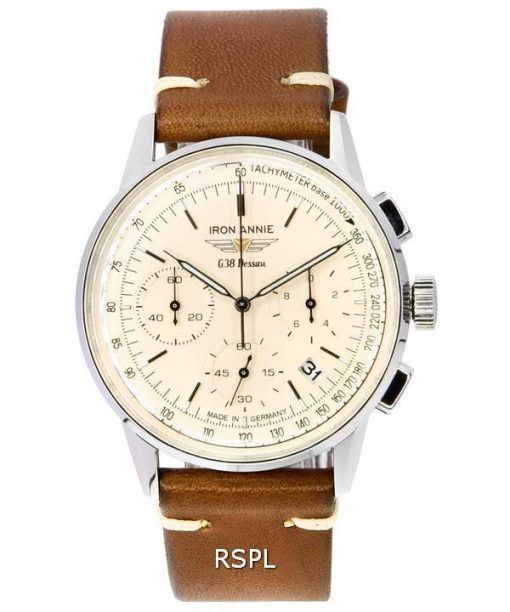 Montre Homme Iron Annie G38 Dessau Chronographe Cadran Beige Quartz 53765 100M