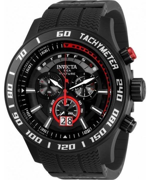 Invicta Sea Vulture Chronographe Cadran Noir Quartz 35026 100M Montre Homme