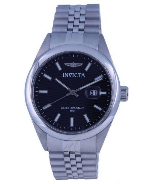 Invicta Aviator Acier Inoxydable Cadran Noir Quartz INV38409 Montre Homme