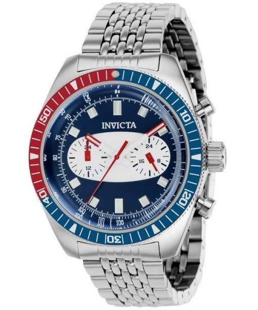 Invicta Speedway Acier Inoxydable Cadran Bleu Quartz 40526 100M Montre Homme