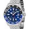 Invicta Pro Diver GMT Acier Inoxydable Cadran Bleu Quartz Diver',s 40955 200M Montre Homme