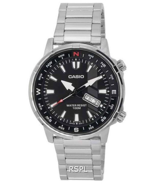 Casio Enticer Standard Analogique Acier Inoxydable Quartz MTD-130D-1A MTD130D-1 100M Montre Homme