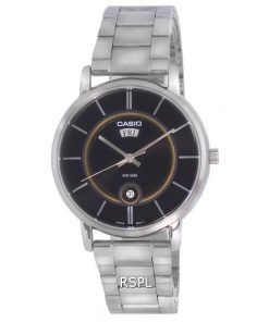 Montre Homme Casio Analogique Acier Inoxydable Cadran Noir Quartz MTP-B120D-1A MTPB120D-1