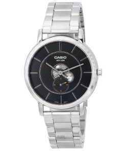 Casio Standard Analogique Acier Inoxydable Cadran Noir Quartz MTP-B130D-1A MTPB130D-1 Montre Homme