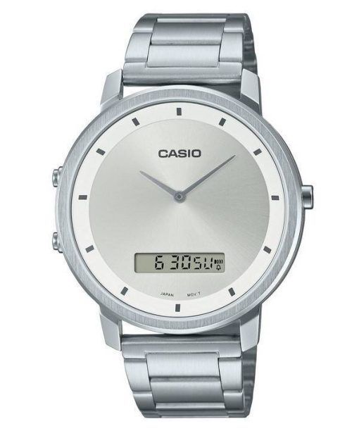 Montre pour homme Casio Standard en acier inoxydable analogique numérique MTP-B200D-7E MTPB200D-7