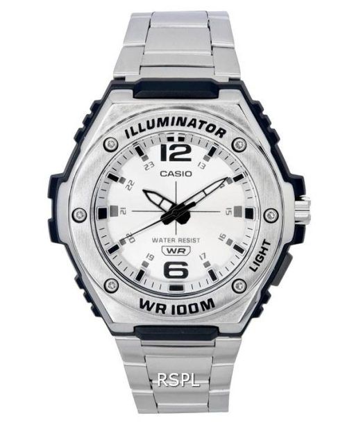 Casio Analogique Cadran Argent Quartz MWA-100HD-7A MWA100HD-7 100M Montre Homme