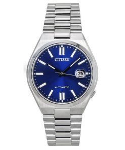 Montre pour homme Citizen Tsuyosa en acier inoxydable avec cadran bleu automatique NJ0150-81L