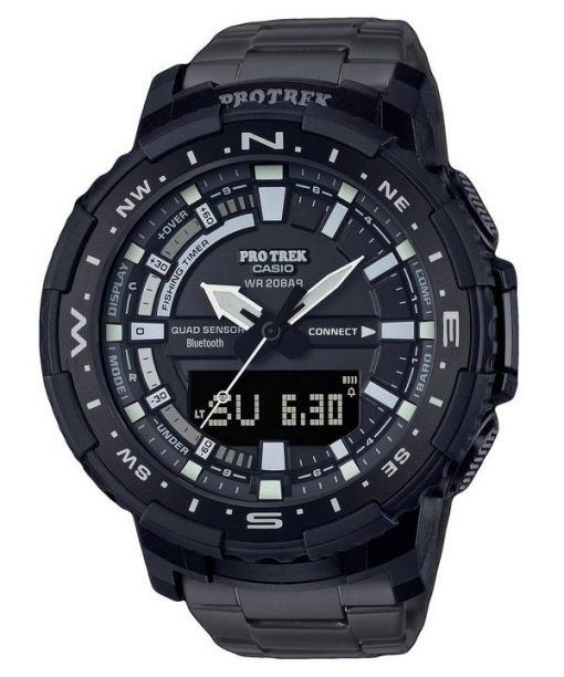 Casio Pro Trek Bluetooth Analogique Numérique Titane Quartz PRT-B70YT-1 PRTB70YT-1 200M Montre Homme