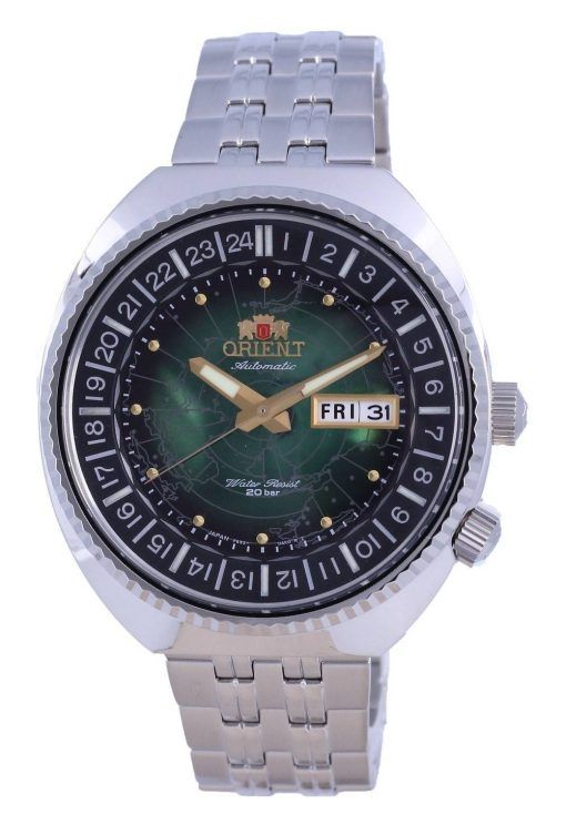 Montre automatique RA-AA0E02E09C 200M pour homme Orient World Map Revival Diver