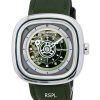 Montre pour homme Sevenfriday T-Series Green-T cadran squelette automatique T1/06 SF-T1-06