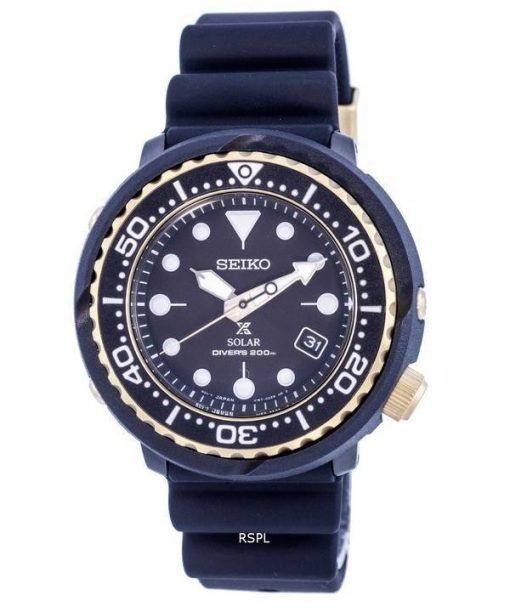 Montre pour homme Seiko Prospex Solar Diver avec cadran noir SNE556P1 SNE556P 200M