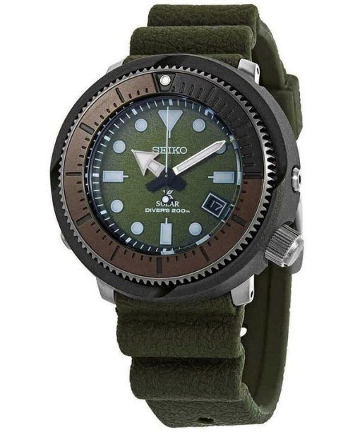 Montre pour homme Seiko Prospex Solar Diver avec cadran vert SNE561P1 SNE561P 200M