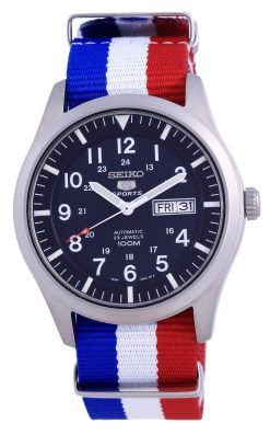 Montre Seiko 5 Sports automatique en polyester SNZG11K1-var-NATO25 100M pour homme