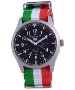 Montre Seiko 5 Sports automatique en polyester SNZG15J1-var-NATO23 100M pour homme