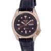 Montre Seiko 5 Sports Compact Cuir Marron Cadran Automatique SRE006 SRE006K1 SRE006K 100M Femme