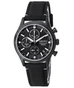 Seiko Conceptual Chronographe Bracelet en nylon Cadran noir Quartz SSB421P1 100M Montre pour homme