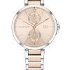 Montre Femme Tommy Hilfiger Deux Tons Acier Inoxydable Or Rose Multi Cadran Quartz 1782127