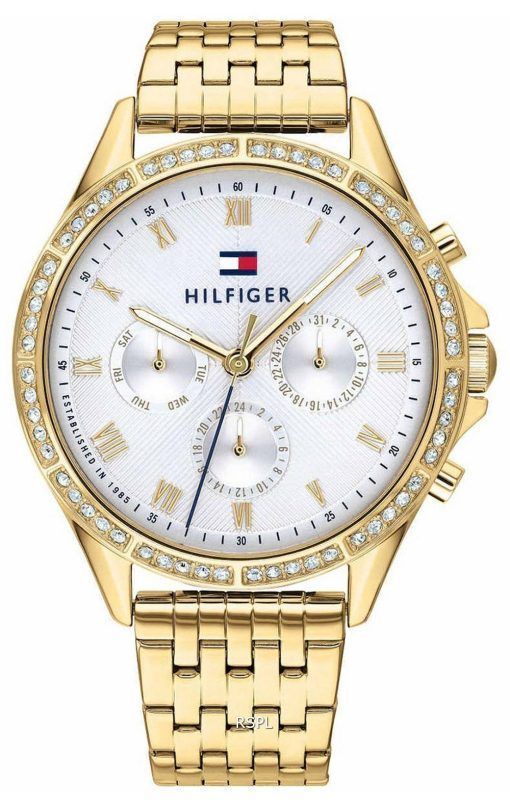 Montre femme Tommy Hilfiger Ari Crystal Accents ton or en acier inoxydable à quartz 1782142