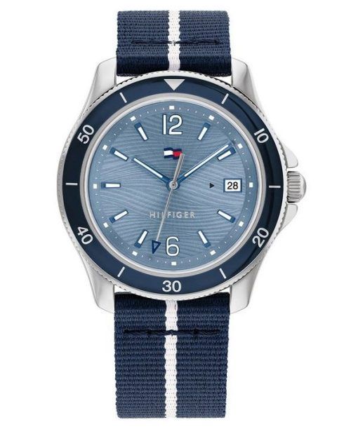 Tommy Hilfiger Brooke Bracelet en nylon Cadran bleu Quartz 1782511 Montre pour femme