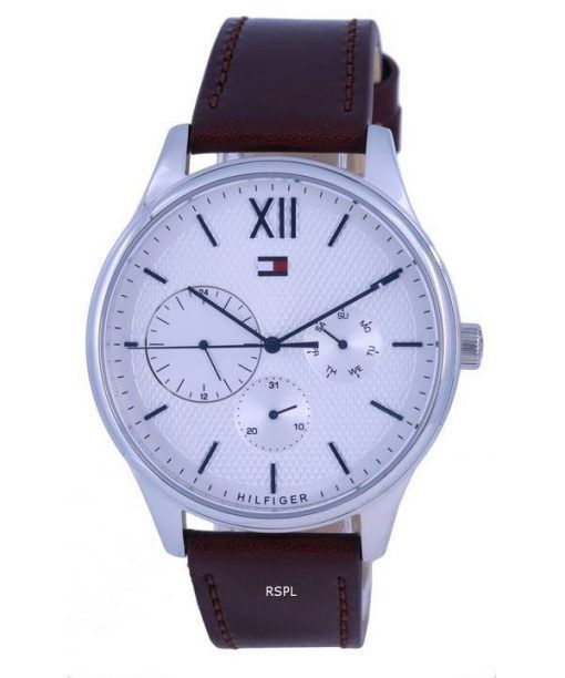 Tommy Hilfiger Damon cuir cadran blanc Quartz TH-1791418.G montre homme fr