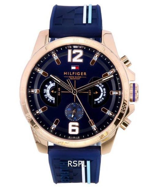 Montre Homme Tommy Hilfiger Decker Multifonction Cadran Bleu Quartz 1791474