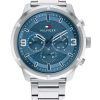 Montre Homme Tommy Hilfiger Link Bracelet Multifonction Cadran Bleu Quartz 1792077