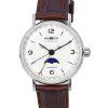 Montre pour homme Zeppelin LZ 129 Hindenburg bracelet en cuir phase de lune cadran beige quartz 80775