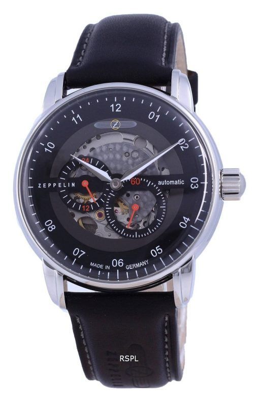 Montre homme Zeppelin Captain&#39,s Line Skeleton Leather Automatic 8664-2 86642