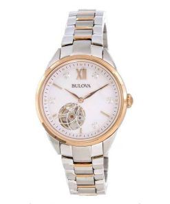 Montre pour femme Bulova Classic White Open Heart Dial Automatic 98P170