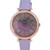 Fossil Jacqueline Cuir Gris Nacre Cadran Solar ES5091 Montre Femme