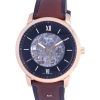 Montre Homme Fossil Neutra Skeleton Cuir Cadran Noir Automatique ME3195