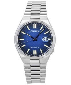 Montre automatique pour homme Citizen Tsuyosa en acier inoxydable avec cadran bleu NJ0151-88L