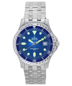 Montre pour homme Ratio FreeDiver Professional Sapphire Blue Sunray Dial Quartz RTF007 200M