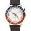 Montre pour homme Timex Waterbury Traditional GMT avec bracelet en cuir et cadran blanc à  quartz TW2U99100 100M