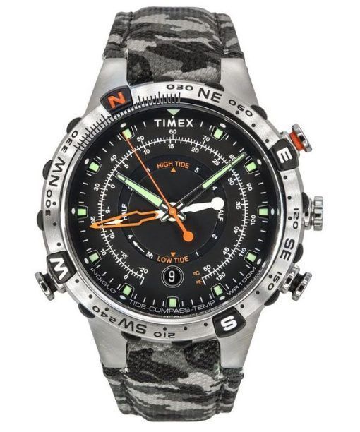 Montre pour homme Timex Expedition North Tide-Temp-Compass avec bracelet camouflage et cadran noir à  quartz TW2V22300 100M