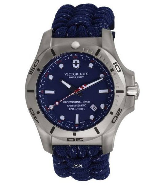 Montre pour homme Victorinox INOX Nylon Blue Dial Diver's Quartz 241843 200M