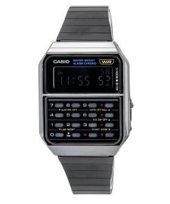 Montre pour homme Casio Vintage calculatrice numérique en acier inoxydable à  quartz CA-500WEGG-1B